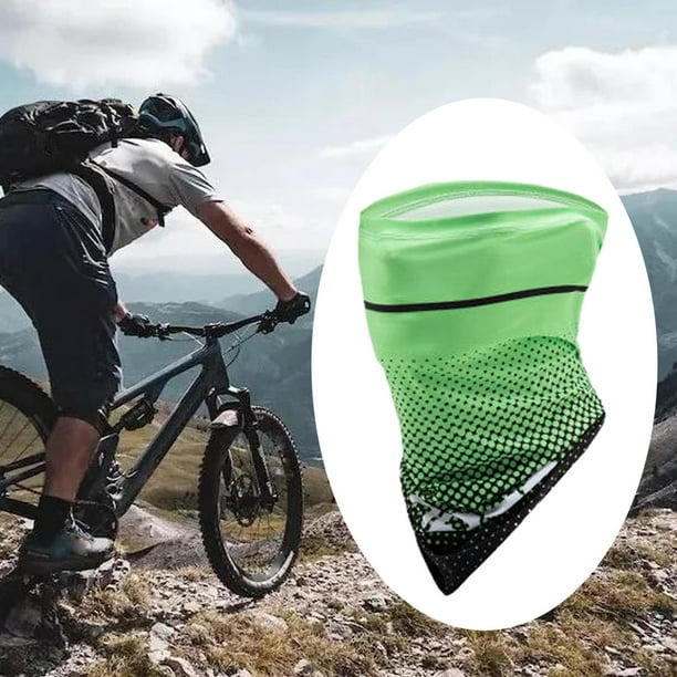 Pañuelo para ciclismo, polaina para el cuello, pasamontañas, máscara para la cara, muñequeras a prueba de polvo, cubierta de enfriamiento de verano pa Verde Macarena Pañuelo de ciclismo
