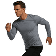 thumbnail image 2 of ZBORIBER Men's Quick Dry UPF 50+ UV Sun Protection Moisture Wicking Long Sleeve T-Shirt for Casual Workout,Sizes S-3XL,Titanium, 2 of 9