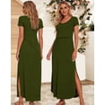 thumbnail image 2 of Women's Split Maternity Long Dresses Nursing Dresses for Breastfeeding, 2 of 5
