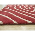 thumbnail image 4 of Hand-tufted Wool Red Contemporary Geometric Marla Rug, 4 of 5