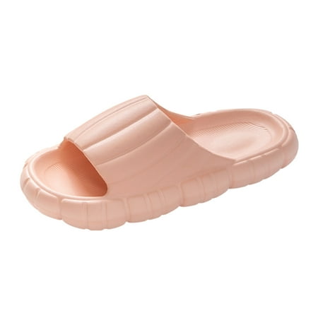 

ZMHEGW Women Slippers Ladies Slippers Bathroom Home Slippers Solid Color Flat Bottom Home Sandals Shoes For Womens