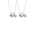thumbnail image 2 of Delight Jewelry Silvertone Large Happy Birthday Heart Mother & Daughter Heart Necklaces (Set of 2), 19"+2", 2 of 4