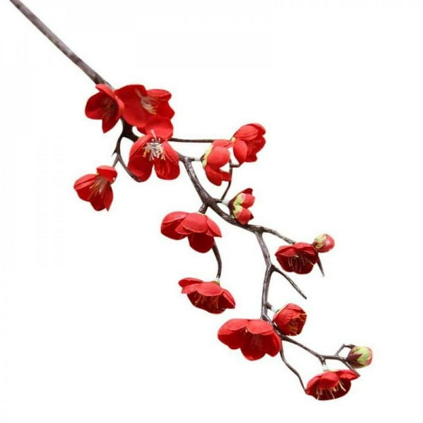 Cleance Sale Chinese Sytle Dried Fake Flowers Silk Plum Flower Fake Plants Tree Branch Silk Flowers For Wedding Home Decoration Walmart Com Walmart Com