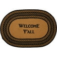 thumbnail image 3 of VHC Brands Farmhouse Primitive Jute Rug Rectangle Stencil Welcome Y'all 20"x30", 3 of 11
