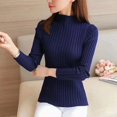 thumbnail image 1 of PENGXAING Chandail à Manches Longues Ajusté en Tricot à Col Roulé pour Femmes, 1 of 2