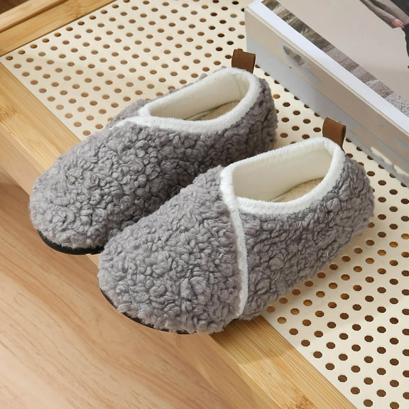 SKIYLEVZ Fuzzy Slippers for Women Cozy Flat Platform House Slippers with Comfortable Soft Arch Fleece Lined Slipper Slip On Footwear Winter Fashion Home Slipper