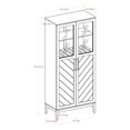 thumbnail image 4 of Logan 68" Chevron Storage Cabinet with 3-Adjustable Shelves in Natural Birch, 4 of 4