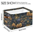 thumbnail image 4 of Yayeee 2 Pack Canvas Storage Basket with Handles for Shelves Fabric Bins Closet Organizer, Halloween Houses Pattern, 4 of 8