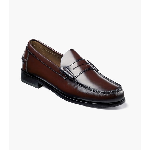 Florsheim Berkley Men's Moc Toe Penny Loafer, Burgundy, 12 3E
