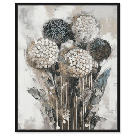 Tawny Sunflare Canvas Elegant Florals by Art Remedy, Black Frame, 16" x 20"