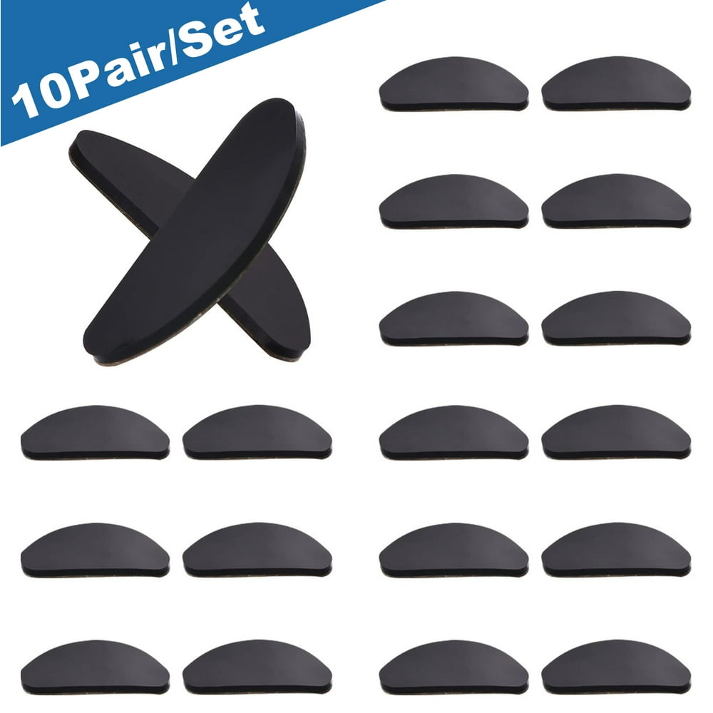 10 Pairs Black Eyeglass Nose Pads Soft Silicone Nose Pads Antislip