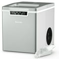 thumbnail image 1 of Costway Ice Maker Machine Countertop 26Lbs/24H Portable W/Scoop & Basket Silver, 1 of 10