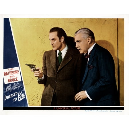 Sherlock Holmes In Dressed To Kill From Left Basil Rathbone Nigel Bruce 1946 Movie Poster (Best Way To Kill Mice In Walls)