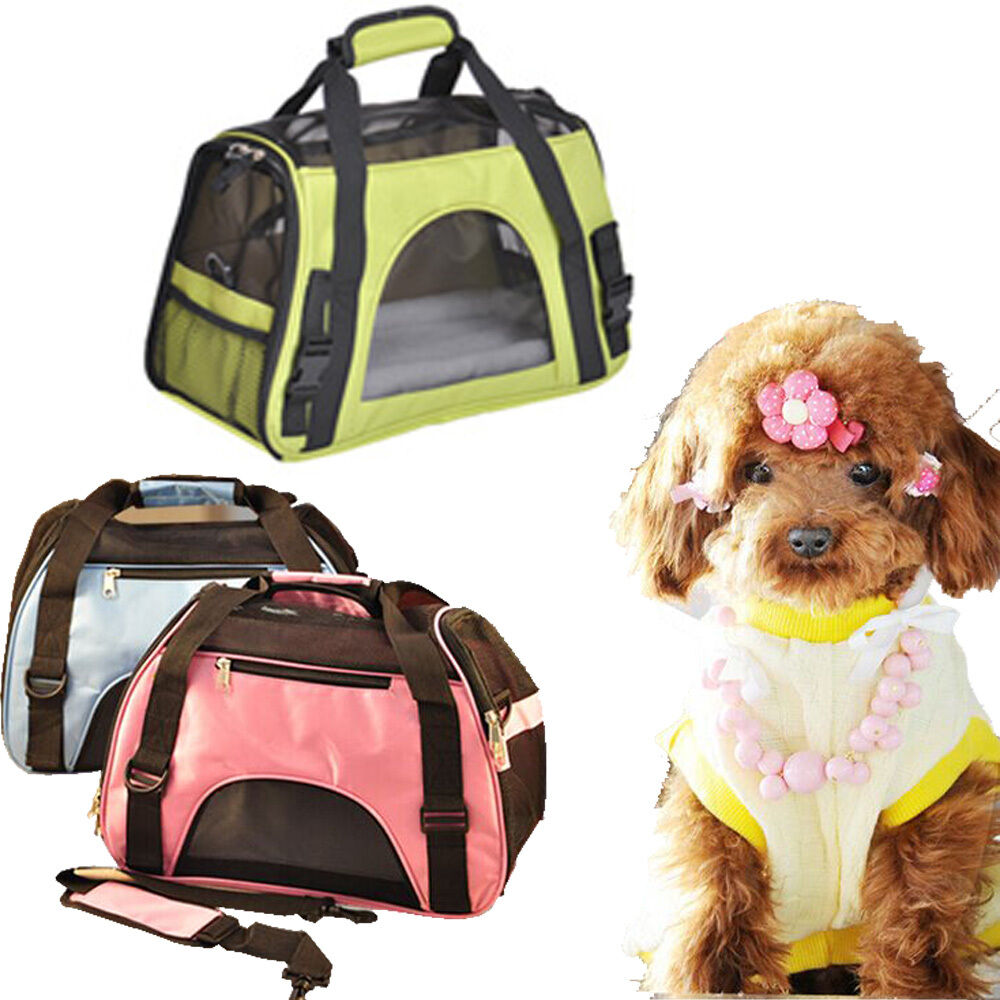 Zimtown Nylon & Mesh Pet Carrier Portable Breathable Kennel Crate Cage
