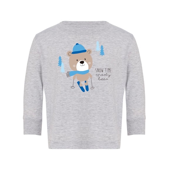 Snow Time Sporty Bear Long Sleeve Toddler -Image by Shutterstock, 4 Toddler