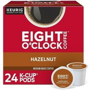 Eight O'Clock Hazelnut Coffee Keurig K-Cup Pods, Medium Roast, 24 ct Pack of 2