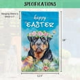 thumbnail image 5 of Happy Easter Grey hound Garden Flag Watercolor Dog with Easter Eggs Butterfly Flowers Spring Summer Welcome Flag for Outside Yard 12.5X18 Inch Double Side, 5 of 6