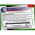 thumbnail image 2 of 2025 Bowman Chrome Aroon Escobar 1st Orange Shimmer Auto /25, 2 of 2