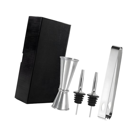 High Quality Pubs Tool Set Ice Tongs 500ml Jigger And Drip Proof Pourer For Home Pubs