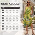 thumbnail image 7 of Psesaysky Matchable Couple Hawaiian Outfit Cucumber Print Short Sleeve Shirts or Flared Tank Dress for Women Men Summer Beach Aloha Shirts or Sleeveless Sundress with Pockets, 7 of 7