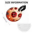 thumbnail image 5 of Seven Starred Ladybird 2Pcs PU Leather Round Luggage Tags with Privacy Cover and Name ID Tag for Suitcase, Handbags, Backpacks, School Bags, 5 of 6