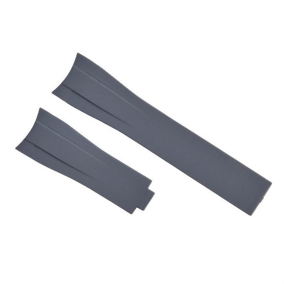 20MM RUBBER STRAP OYSTERFLEX COMPATIBLE WITH ROLEX DAYTONA, SUBMARINER, GMT CURVED END GREY