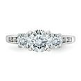 thumbnail image 5 of FJC Finejewelers 14 kt White Gold 1.50 ct. Three Stone with Sides D E F Pure Light Moissanite Engagement Ring, 5 of 8