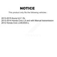 thumbnail image 2 of CMX Front Rear Disc Brake Rotors Kit for Car Honda Civic Acura ILX K8-101598, 2 of 8