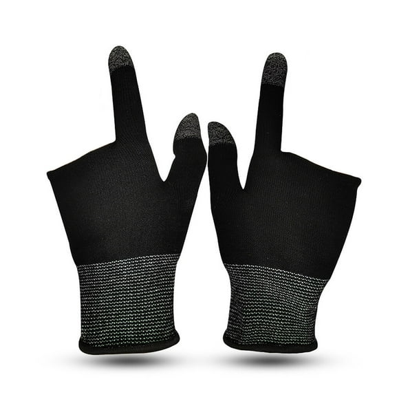 facefd 2 Pieces Gaming Sleeve 15pin Knitting Sweat-proof Controller Touch Screen Gloves Portable Mobile Game Cycling Hand Cover