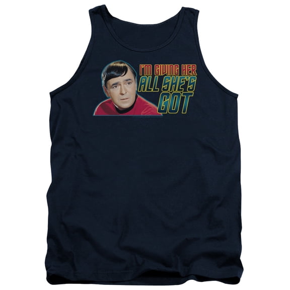 Star Trek All Shes Got Adult Tank Top Navy