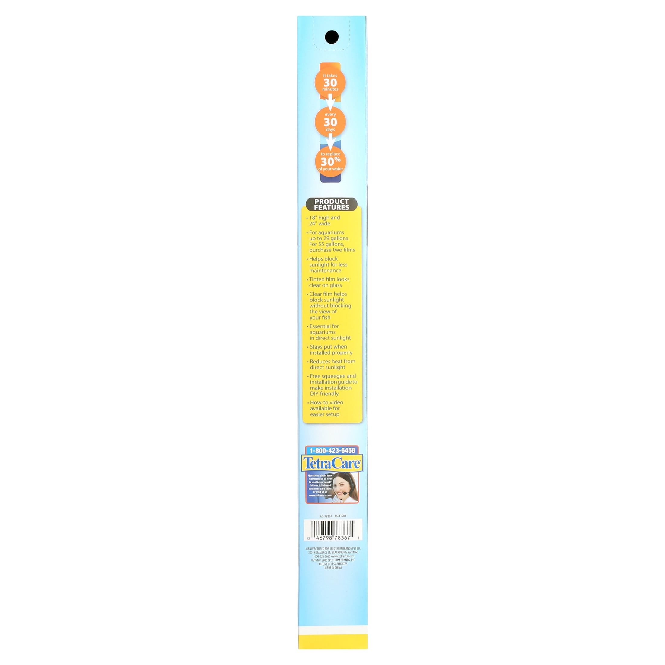 (2 pack) Tetra Sunlight-Blocking Film with Plastic Squeegee
