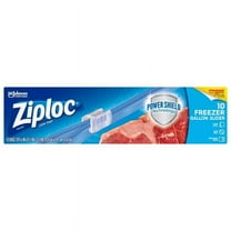 Ziploc® Brand Slider Freezer Bags with Power Shield Technology, Gallon, 10 Count