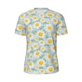 thumbnail image 5 of Wukai Daisies Flowers Print Men's Short-Sleeved Mesh T-Shirt,Quick-Dry Short Sleeve Workout T-Shirt-X-Large, 5 of 8