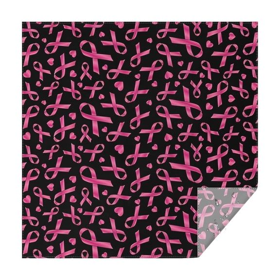 Breast Cancer Square Tablecloth,Waterproof Square Table Cover,Wipeable Spillproof Washable Table Cover for Home Kitchen Party Decor 42"X42"(107x107cm)