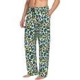 thumbnail image 2 of Yiaed Green Leopard Print Men's Lounge Pants, Loose PJ Bottoms, Long Pajama Pants for Men-XX-Large, 2 of 5