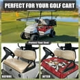 thumbnail image 3 of Binienty Christmas Cat Golf Cart Seat Cover Towel Blanket 2 Passenger Seats Anti-Skid Soft Comfortable Golf Cart Seat Towel Cushion Cover Christmas Decorative Club Car Accessories, 3 of 7