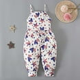 thumbnail image 6 of Odeerbi Baby Bodysuit Layette Onesie for Toddler Girls Children's Summer Independence Day Romper Sling Sleeveless Backless Short Jumpsuit White, 6 of 8