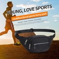 thumbnail image 5 of Riñonera cruzada para hombre y mujer, riñonera grande y riñonera con correa ajustable para entrenamiento al aire libre, viajes, correr, senderismo y ciclismo., 5 of 5