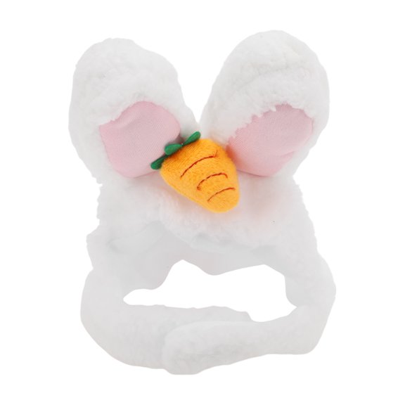 Unique Bargains 1 Pc Funny Rabbit Style Pet Headwear for Halloween White Pink Orange