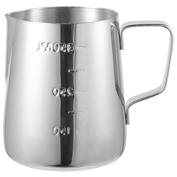 ifundom Milk Frothing Pitcher Cup Stainless Steel Espresso Milk Steaming Pitcher Espresso Tool