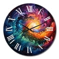 thumbnail image 2 of Designart "Vibrant Rotation I" Abstract Spirals Oversized Wall Clock, 2 of 5