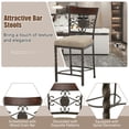 thumbnail image 6 of Resenkos Set of 2 25 inches Bar Stools with Rust-proof Metal Frame and Soft Sponge Seat-Brown, Bar Height Stools, Bar Stools for Kitchen Island for Kitchen, Dining Room, 6 of 7