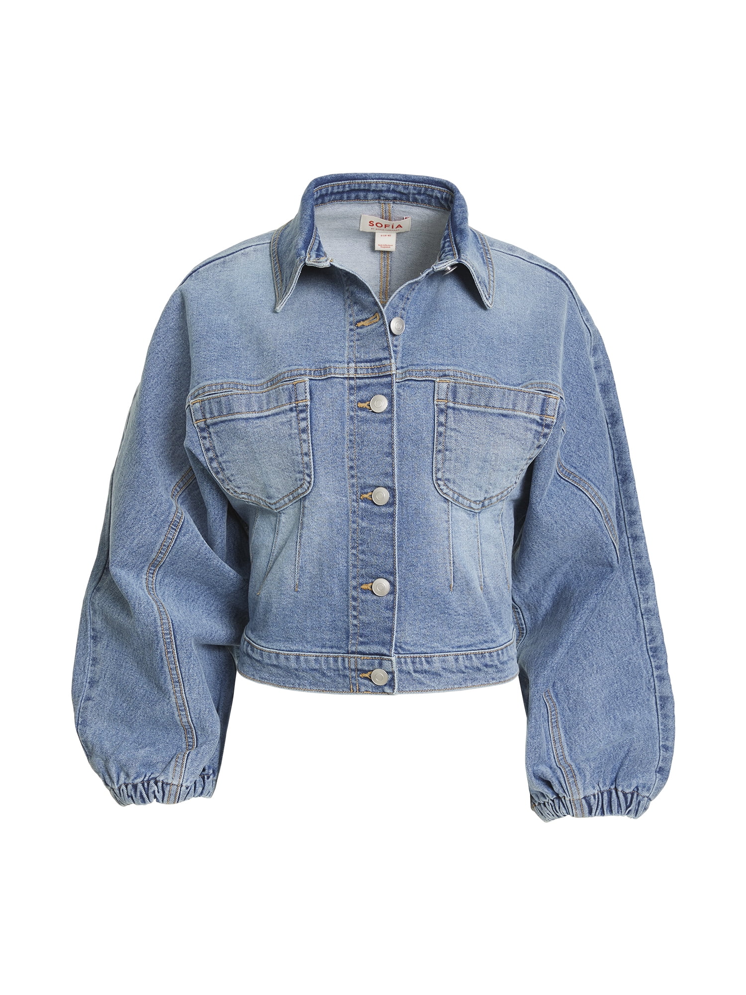 Sofia Vergara Women's Plus Size Darted Denim Waist Jacket Sizes 14W-26W