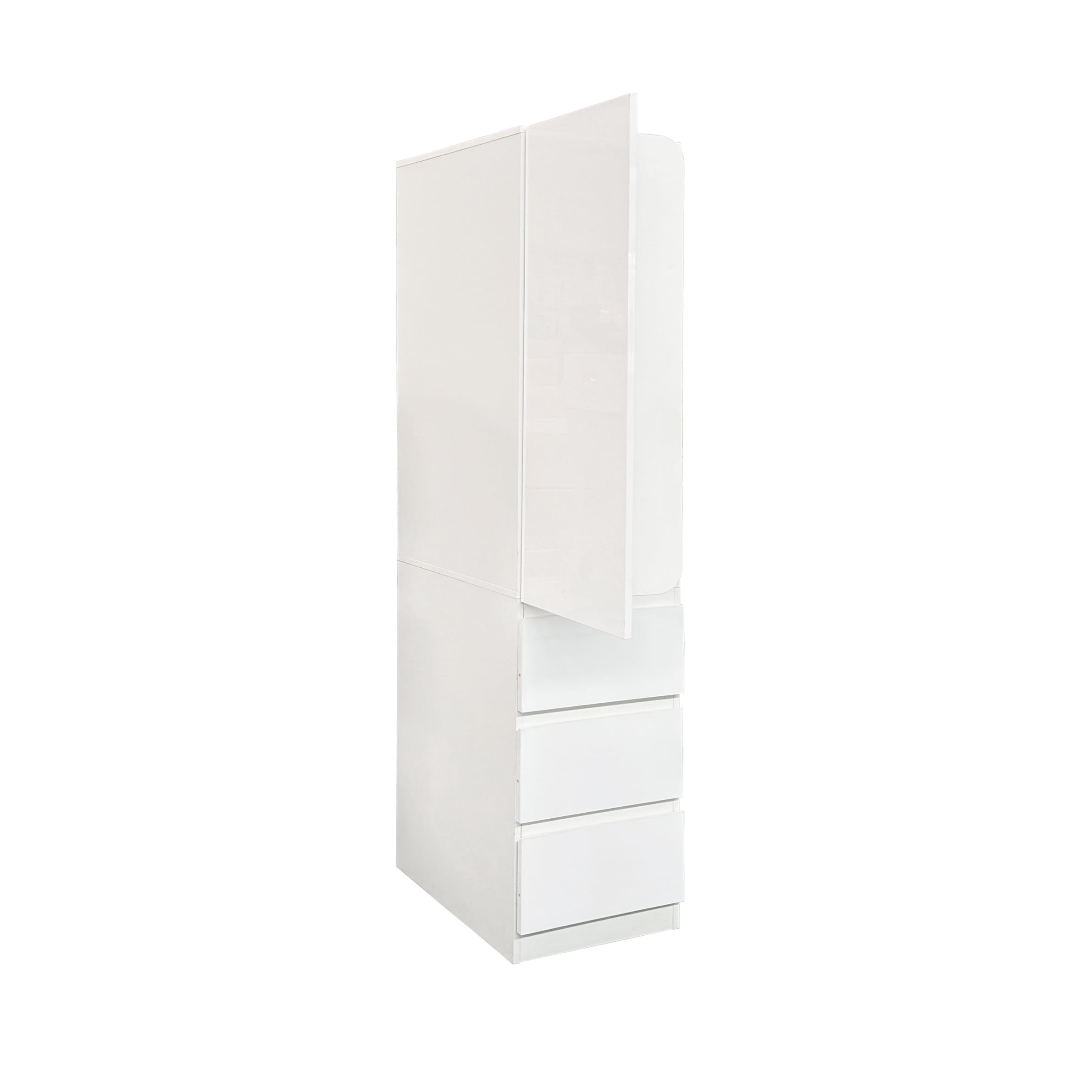 Large Kitchen Pantry Storage Cabinet Freestanding Hutch with 3 Drawers Shelves, White