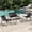 Black-L, variant on Outdoor Patio Furniture Set, Rust-Proof Steel Bistro Set with Breathable Textilene Fabric, All-Weather 3-Piece Chairs for Balcony, Backyard, Garden and Poolside(Gray)