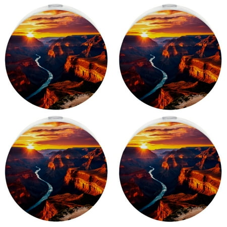 

YZUOUZY Night Light Small Lamp a Set of 4 View Grand Canyon Arizona Usa