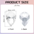 thumbnail image 2 of Uxcell Teardrop Rhinestones Glass Pointed Back Rhinestone Beads Gems for Jewelry Making Costume Crystal Embellishments Crafts White, 2 of 5