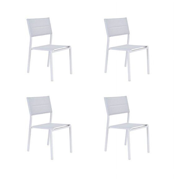 Set de 4 Sillas para Jardín de Aluminio Resistente NATERIAL  ORION BETA II