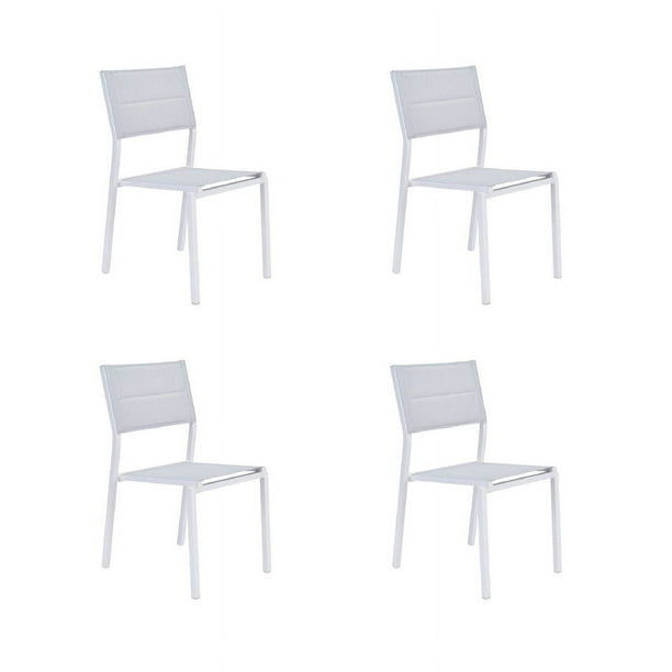 Set de 4 Sillas para Jardín de Aluminio Resistente NATERIAL ORION BETA II