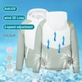 thumbnail image 4 of Mens Cooling Hoodie Jacket with Air Conditioner Fans Womens Long Sleeve Zip-Up Hoodies Summer Workwear Cycling M, 4 of 4